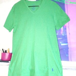NWOT | 🔥3For25🔥 | Polo Ralph Lauren | Men's M | Green V-Neck Tee | Classic Fit